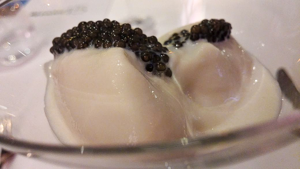 sorbet de Brocciu et caviar de Neuvic