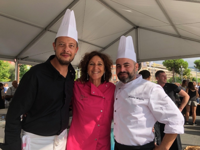 Fêtes gastronomie Nice - Avec Franck Warin (à droite) et son second, en poste à Terroir Divin, Nice