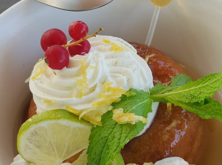 Baba au Rhum/parfum mojito/crème de mascarpone/yuzu
