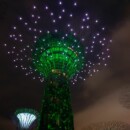 Singapour - Les arbres s'éclairent et changent de lumière
