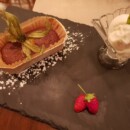 Moelleux au chocolat noir intense et glace au gingembre doux Citrus