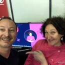 Avec l'animateur Patrick